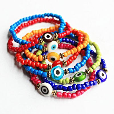 evil eye bracelet beads jewelry bracelets beaded elastic charm string include main details lira turkish